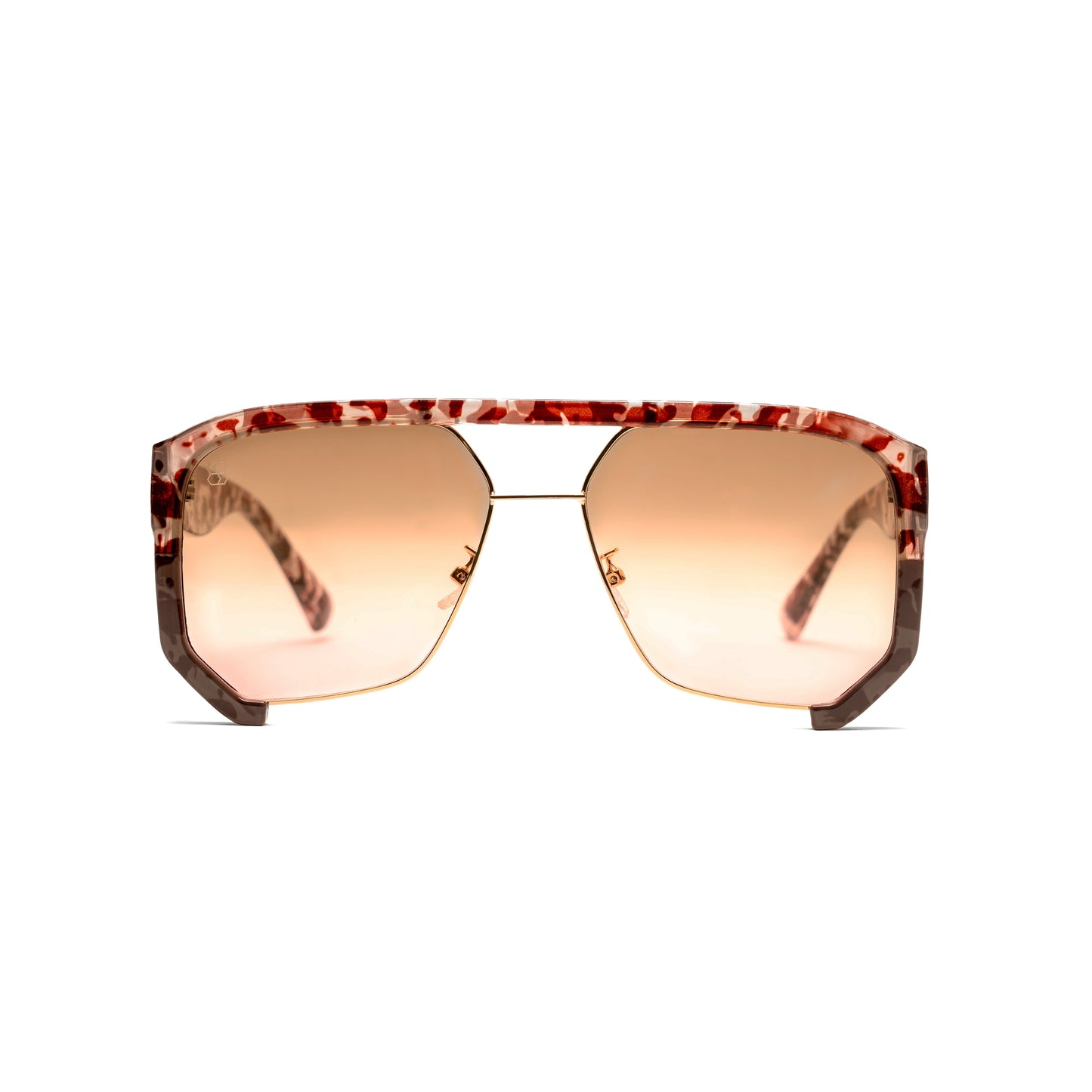 1980nine Sunglasses with a tortoiseshell frame and gradient lenses on a white background