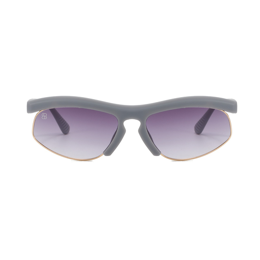 1980nine FAYE sunglasses in stone gray color. Semi-rimless 