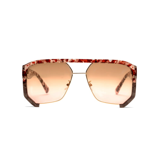 1980nine Sunglasses with a tortoiseshell frame and gradient lenses on a white background